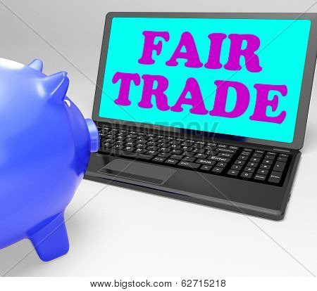 Fair Trade Laptop Means Fairtrade Ethical Shopping