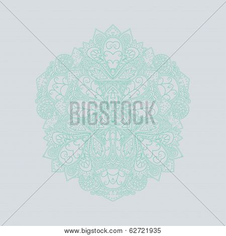 Ornamental round lace pattern