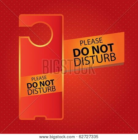 Do Not Disturb Sign - Red Hotel Door Warning Messages