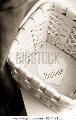 believe written on heart