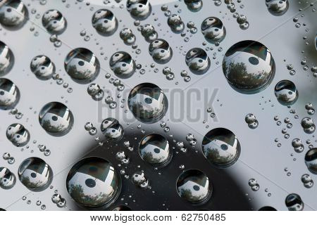Drop of water  on CD and DVD