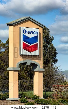 Chevron Gas Station Sign