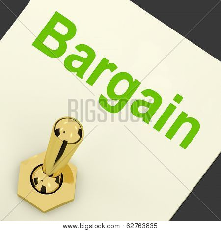 Bargain Switch Shows Discount Promotion Or Markdown