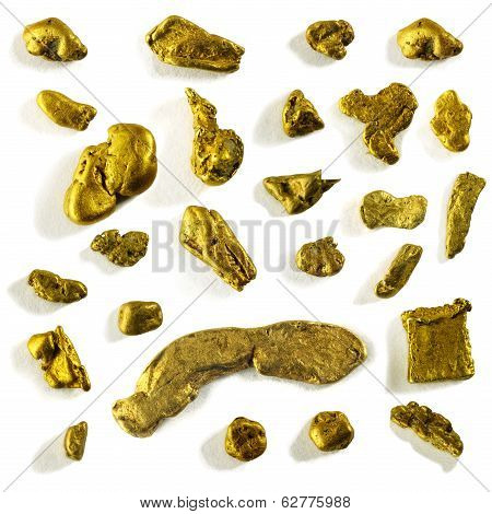 Collection Of Alluvial Gold Nuggets