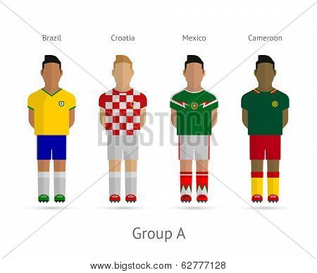 Football players team. Group A