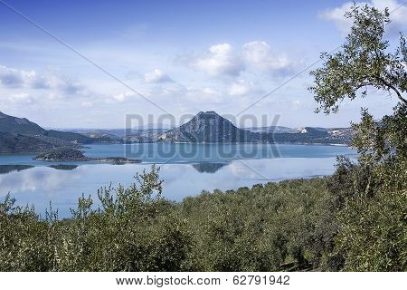 Reservoir of Iznajar, Cordoba province, Spain