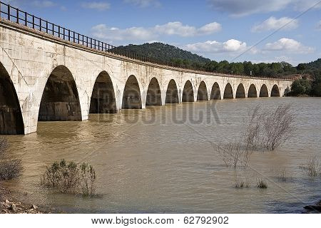 Railway line Cordoba - Almorchon bridge of Las Navas