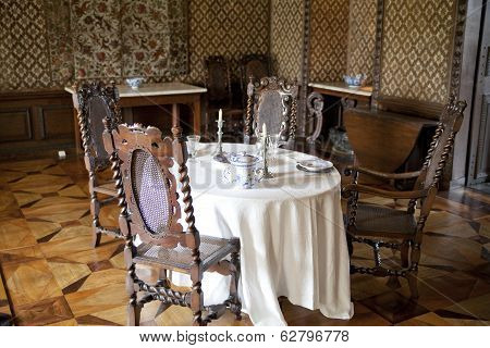 LONDON, RICHMOND UK - APRIL 05, 2014  Richmond duke house interior, 17th century mansion with park,