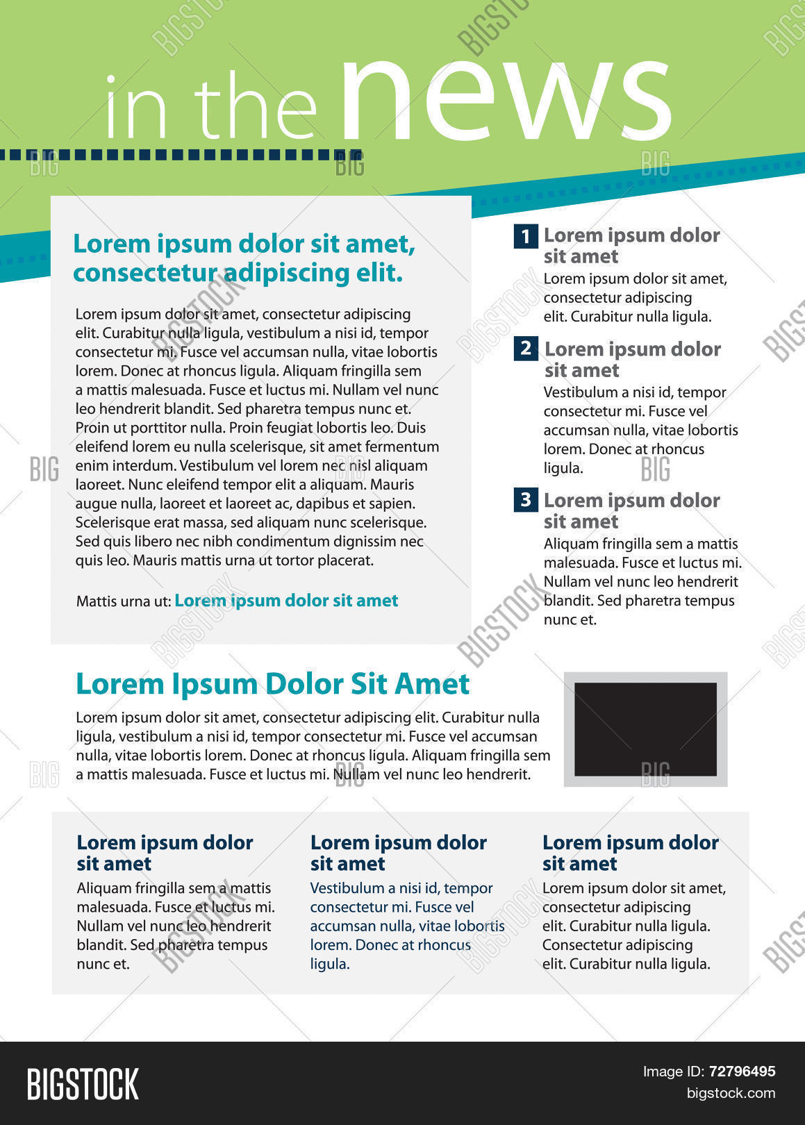 Newsletter Template Vector Photo Free Trial Bigstock Newsletter Template Vector Photo Free Trial Bigstock