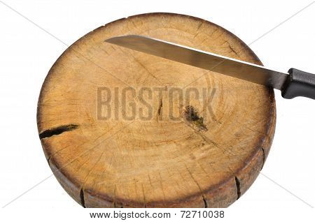 Cutting Board With Knife