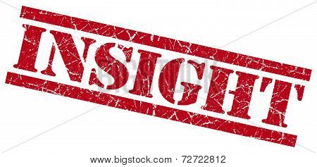 Insight Red Grungy Stamp On White Background