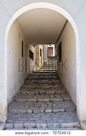 Alleyway. Pietragalla. Basilicata. Southern Italy.