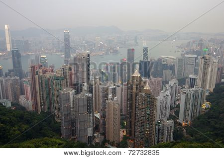 Hong Kong At Sunset