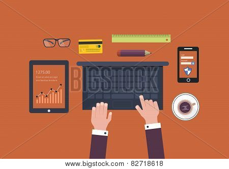 Full circle of concept e-commerce.
