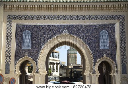 Bab Bou Jeloud Gate (blue Gate) In Fez, Morocco