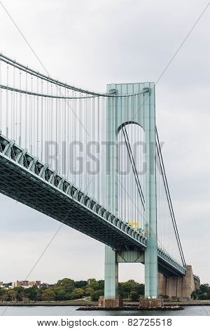 Green Steel Suspension Bridge