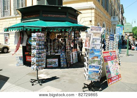 View Of Rome City Tour Information Point In Italy