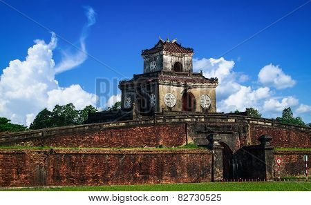 Entrance Gate To The Imperial City, Hue, Vietnam.