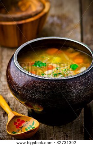 Shchi, Traditional Russian Soup From Cabbage.