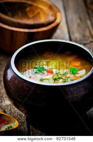 Shchi, Traditional Russian Soup From Cabbage.