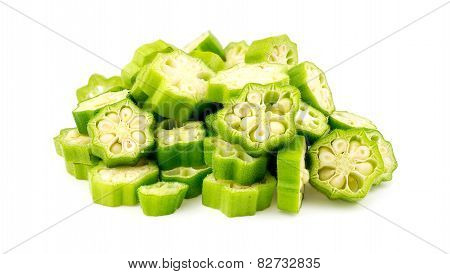 Okra Bhindi Isolated