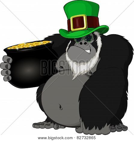 Monkey with a pot of gold