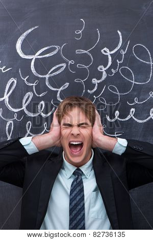 Difficult businessman everyday life concept