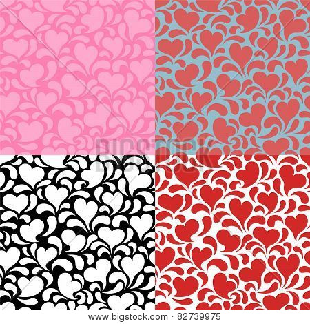 Hearts Background Set