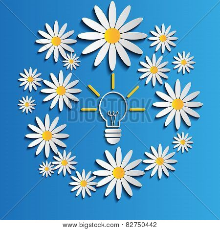 Daisies in business vector background