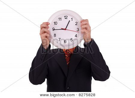 Uomo tiene un orologio