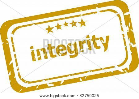 Stamp With Word Integrity Inside