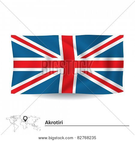Flag of Akrotiri - vector illustration