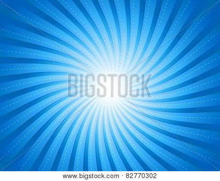 Cool Blue Retro Burst Background