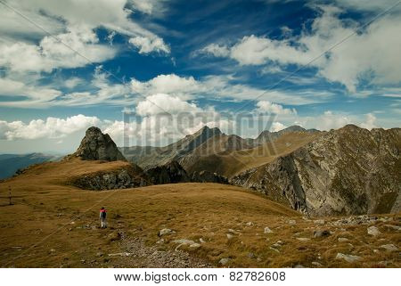 The Way To Negoiu Peak, Carpathians Mountains, Romania