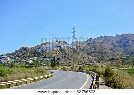 Spain, the road in the mountains