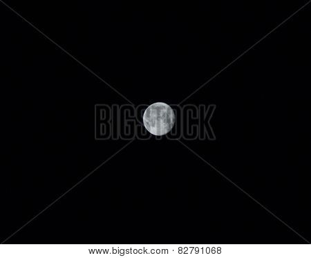 Moon against a black sky