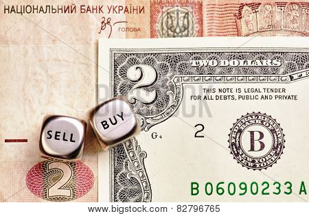 Dices Cubes, Usd, Uah Banknotes