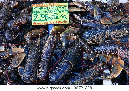 Lobsters At The Market Of Le Touquet Paris Plage