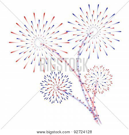 Fireworks vector illustration