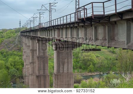The Bridge over the River in Kriviy Rig Ukraine