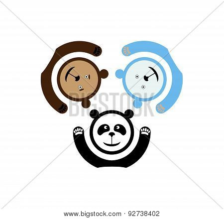 Three bears emblem