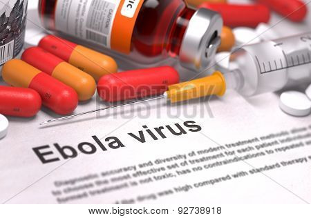 Ebola Virus Diagnosis. Medical Concept.