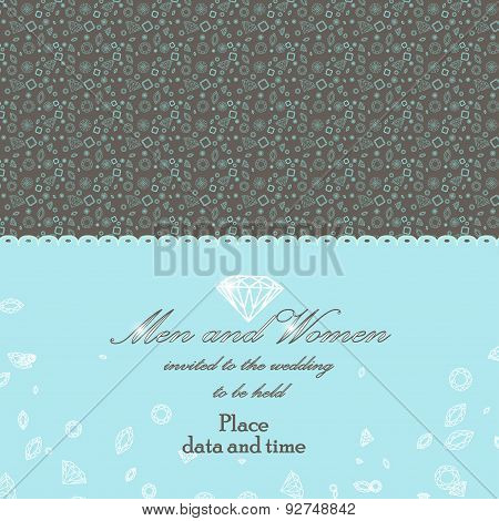 Beautiful diamonds invitation card