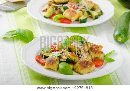 Homemade Gnocchi With Mediterranean Vegetables