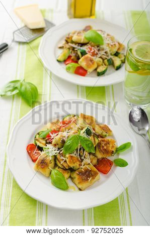 Homemade Gnocchi With Mediterranean Vegetables