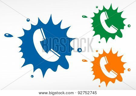 Telephone Receiver Color Blob