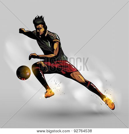 Abstract Soccer Passing Ball