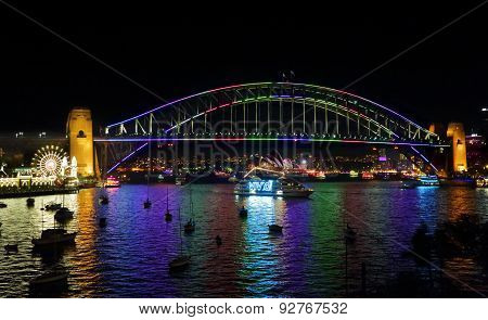 Vivid Sydney And Harbour Views From Lavender Bay