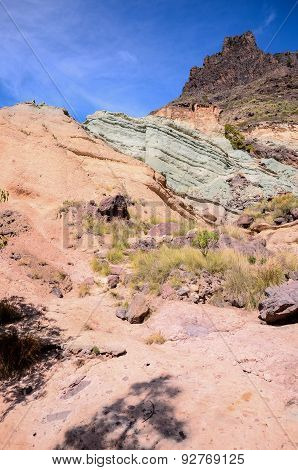 Volcanic Rock Basaltic Formation in Gran Canaria