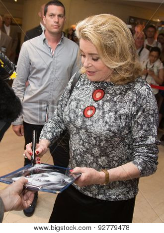 Catherine Deneuve attends the 'La Tete Haute' ('Standing Tall') photocall during the 68th annual Cannes Film Festival on May 13, 2015 in Cannes, France.